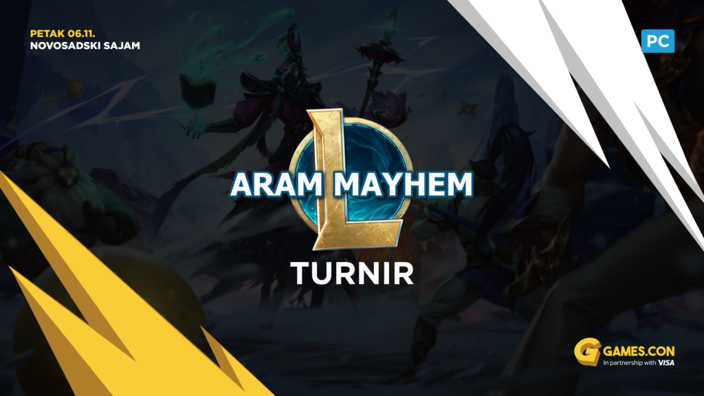 ARAM Mayhem tournament at Games.con 2026, Friday 6 November, Novi Sad Fair, PC